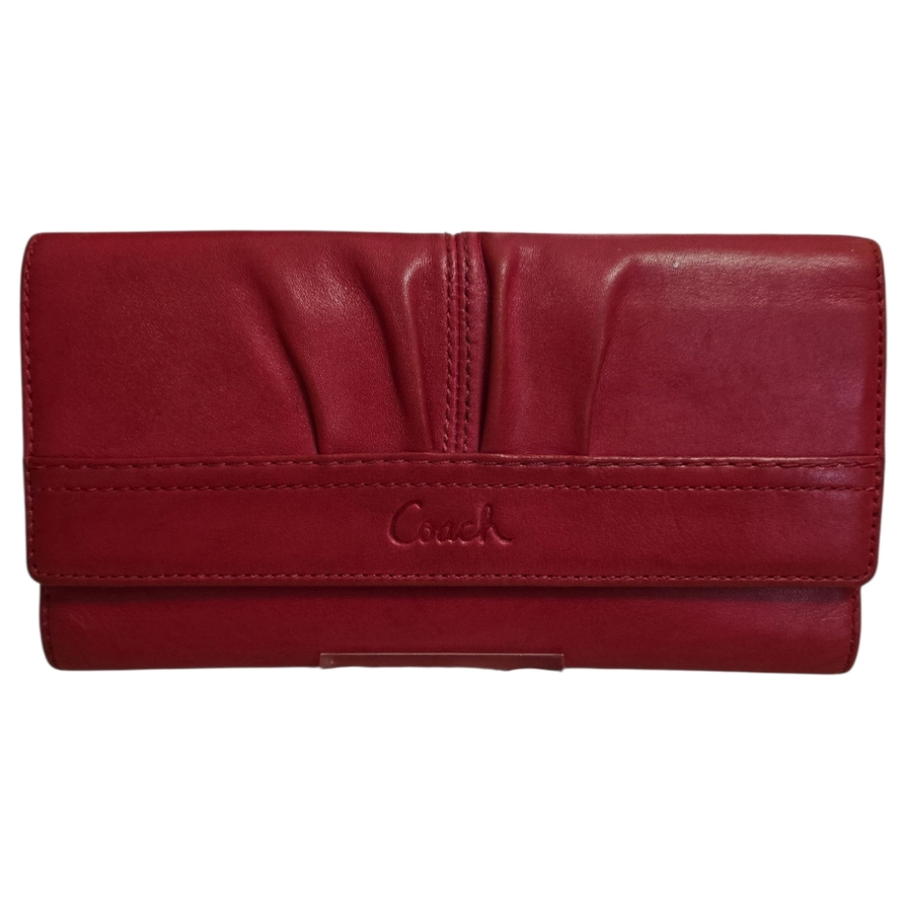 Coach Red Leather Wallet